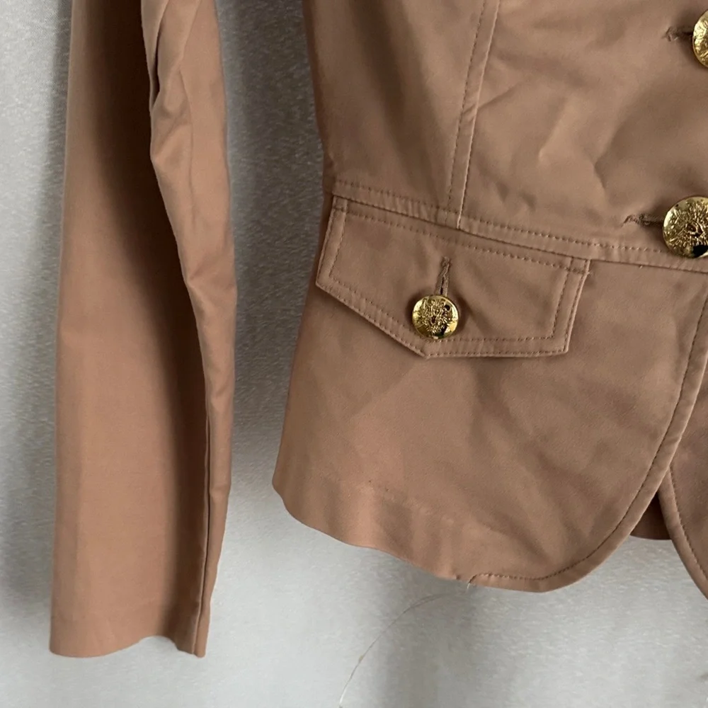 Dynamite Tan Military-Style Women's Jacket with Gold Buttons XS like new